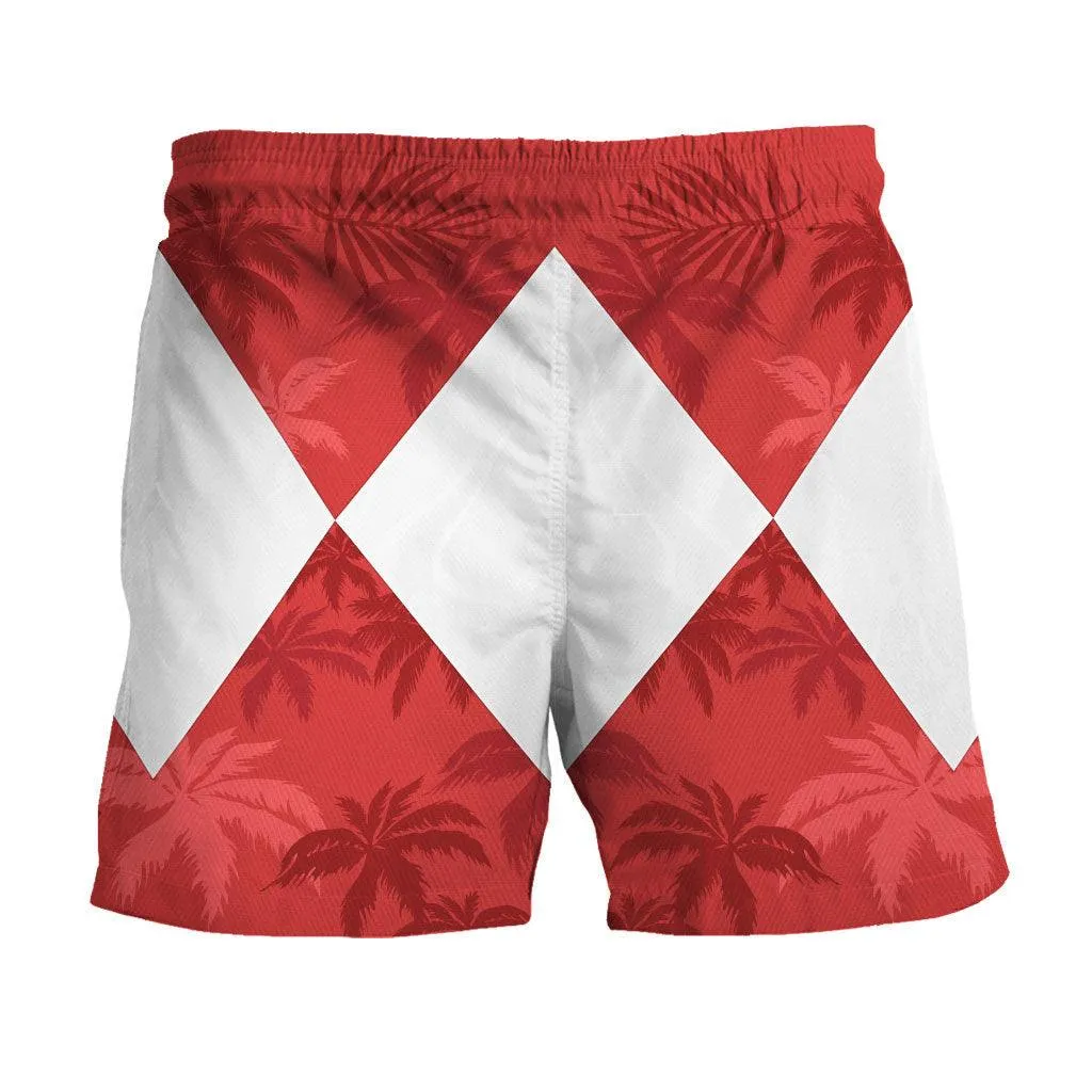 Red Ranger x Tommy Vercetti Hawaiian Shirt & Beach Shorts