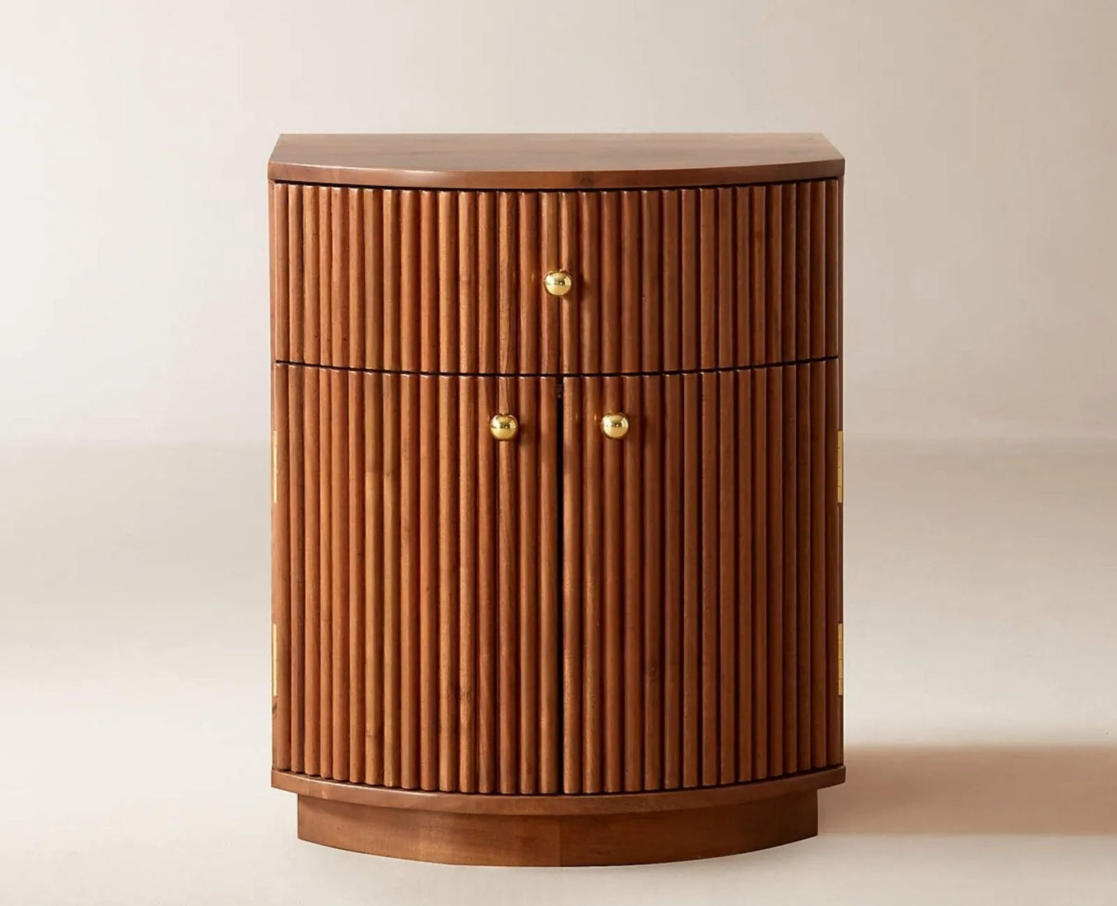 Rome Wooden Bedside Table Two and One Drawer