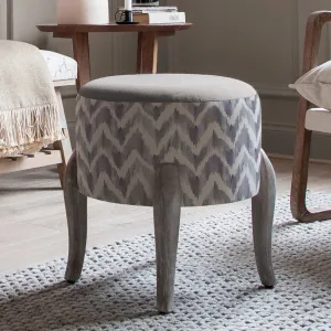 Savannah Printed Finn Footstool Violet