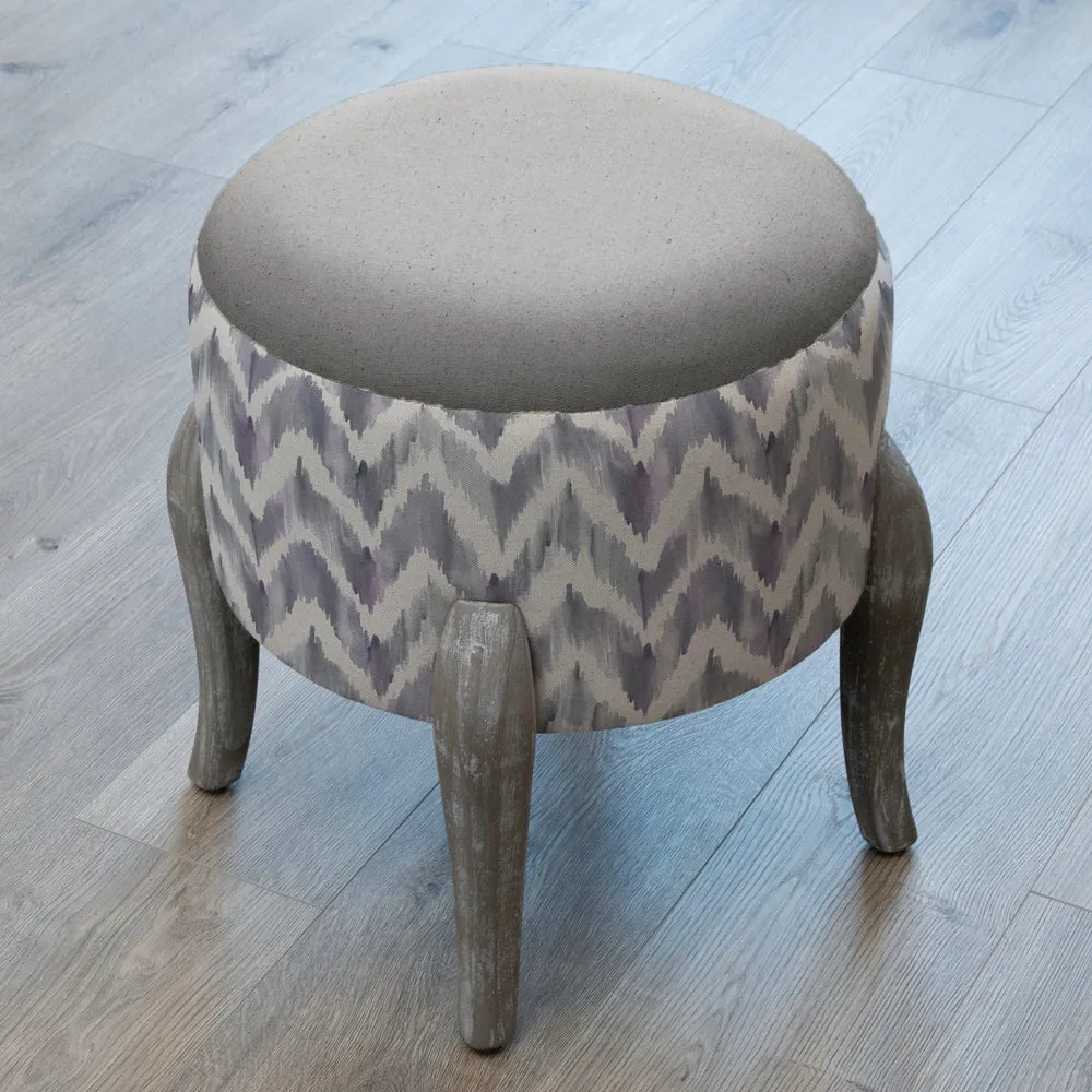 Savannah Printed Finn Footstool Violet