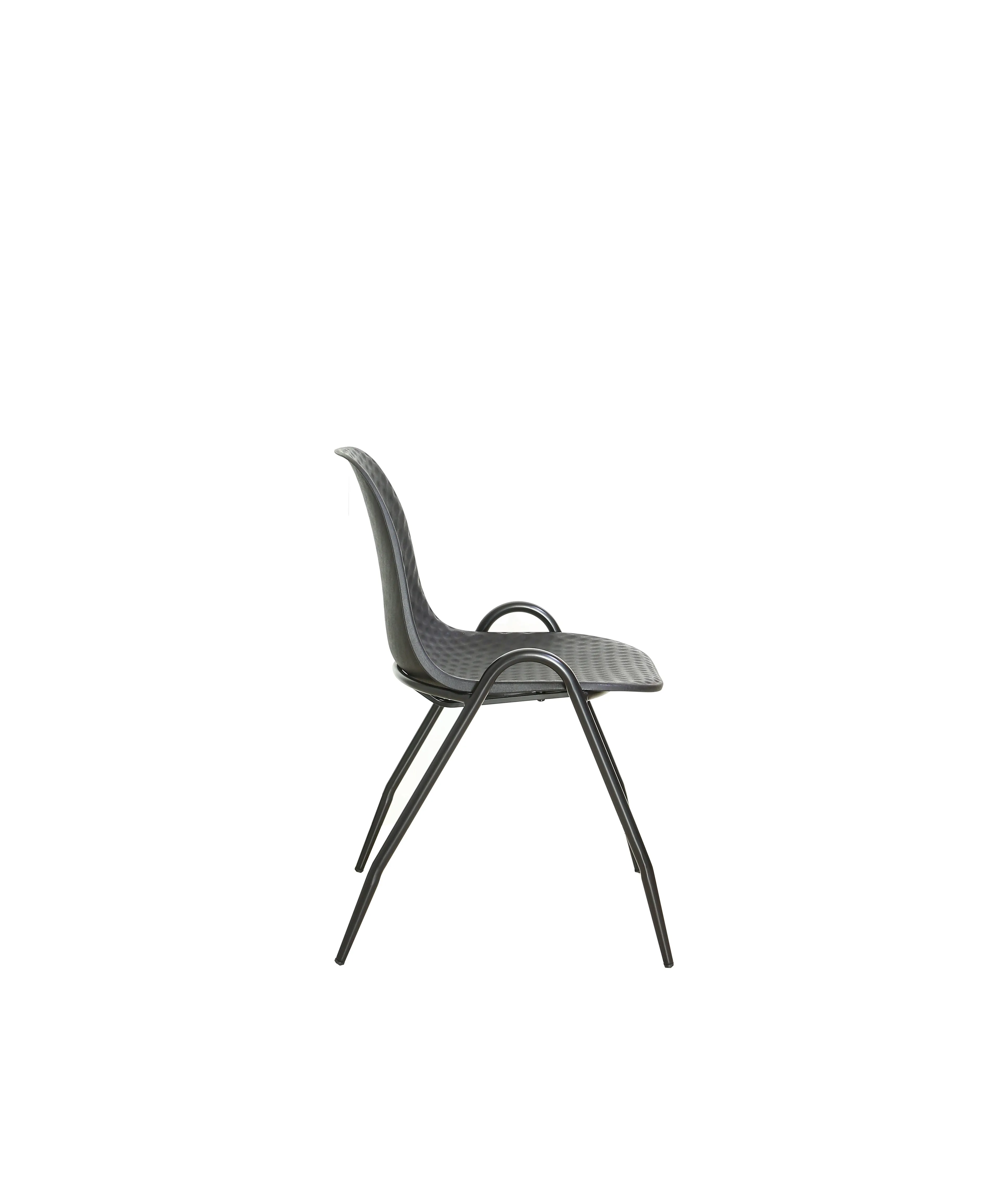 Stackable Guest Chair with Metal Frame  Sturdy Sleek Office School Home & Visitor Reception Room Black 915