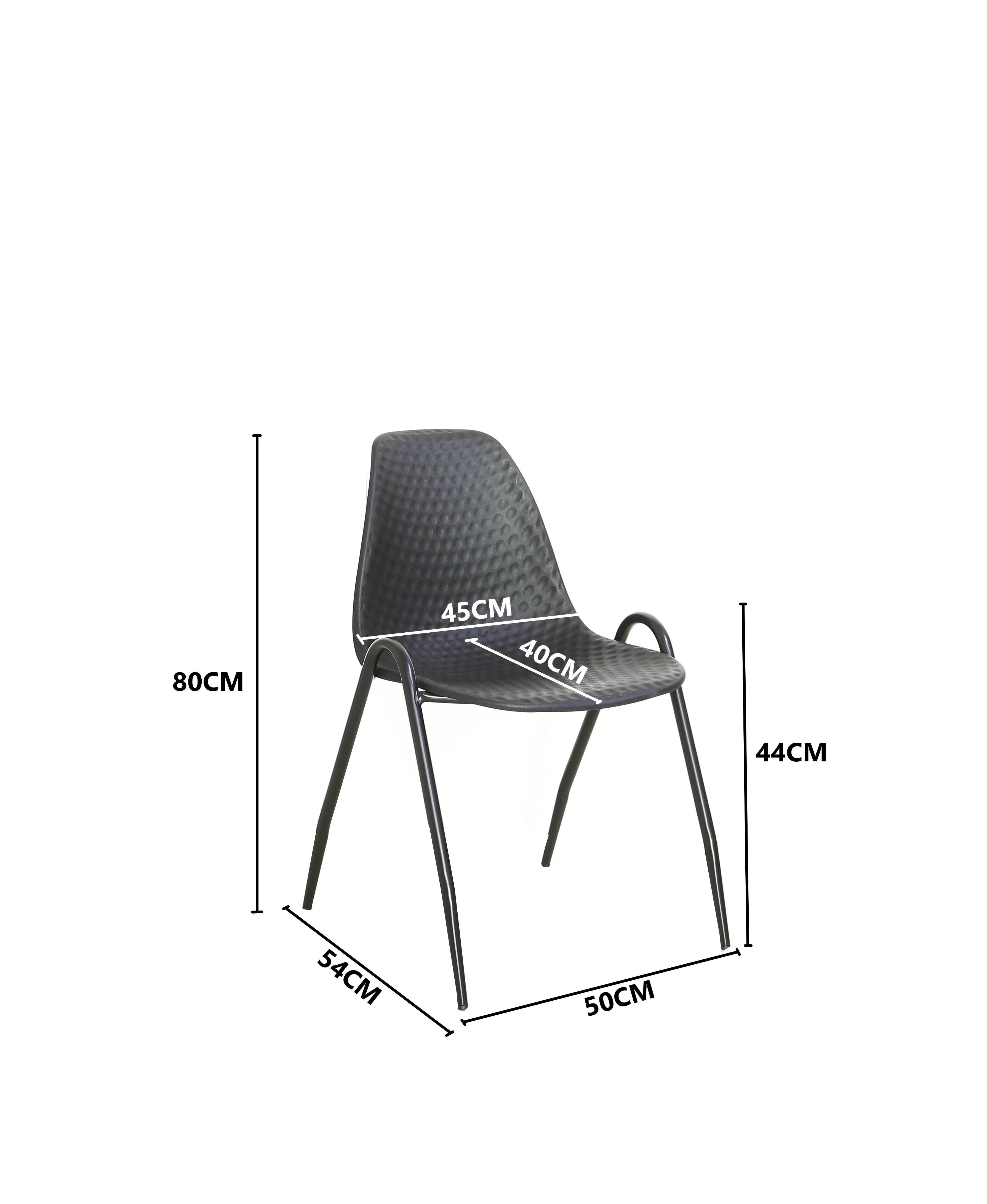 Stackable Guest Chair with Metal Frame  Sturdy Sleek Office School Home & Visitor Reception Room Black 915