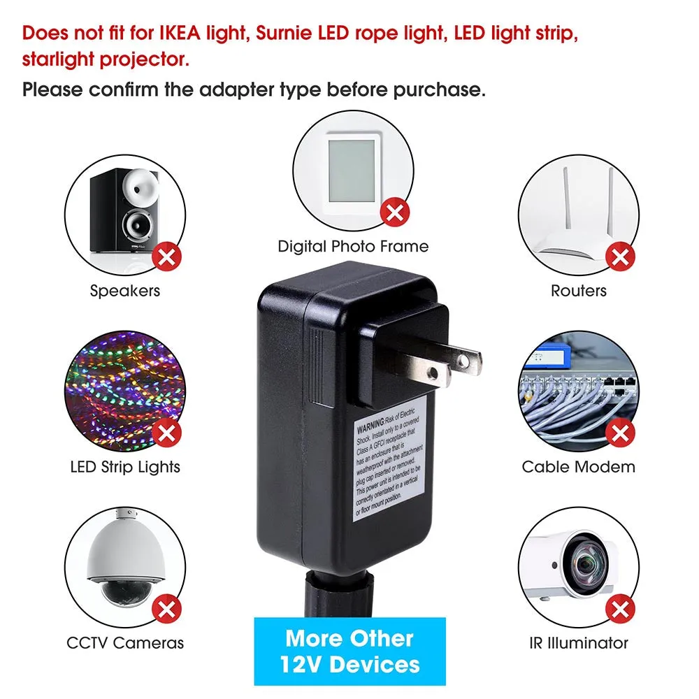 TheLAShop Deck Lighting 12V Adapter Transformer Connector Cable