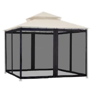 TheLAShop Gazebo Netting Replacement Mesh for 10x10 Gazebos