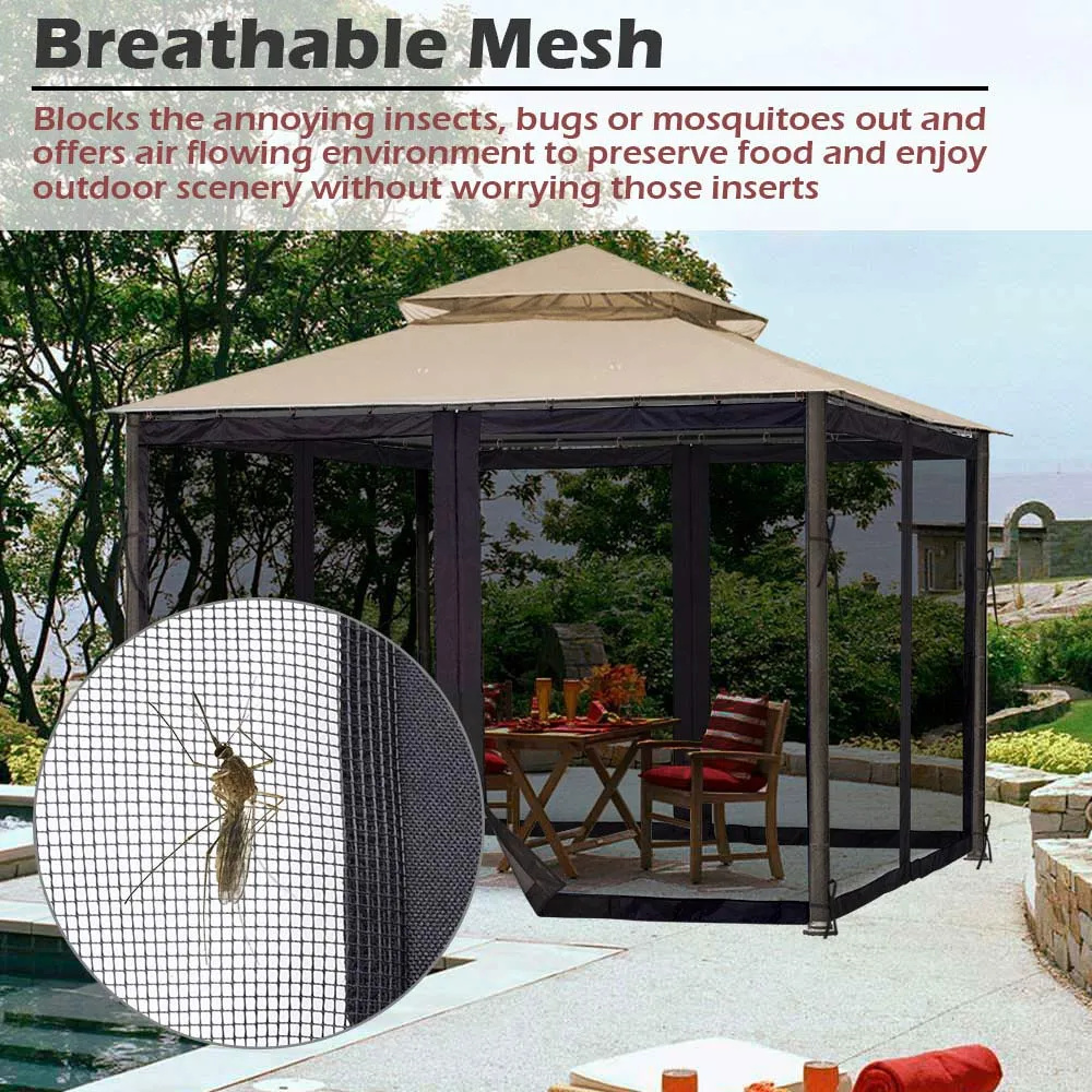 TheLAShop Gazebo Netting Replacement Mesh for 10x10 Gazebos