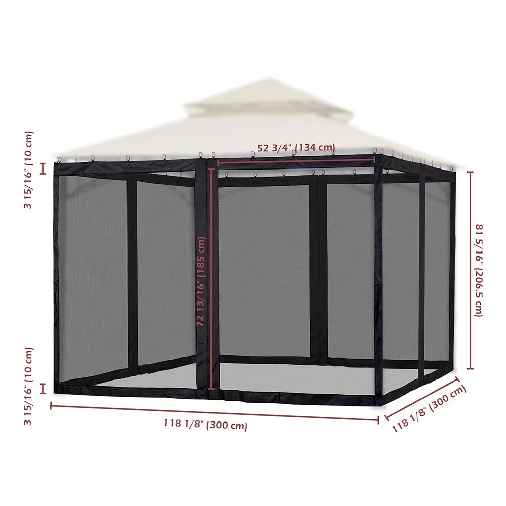 TheLAShop Gazebo Netting Replacement Mesh for 10x10 Gazebos