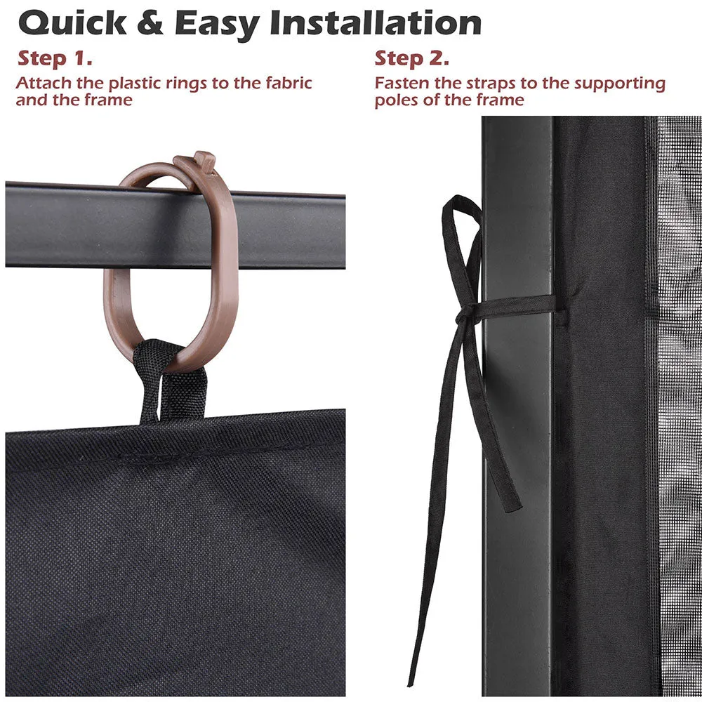 TheLAShop Gazebo Netting Replacement Mesh for 10x10 Gazebos