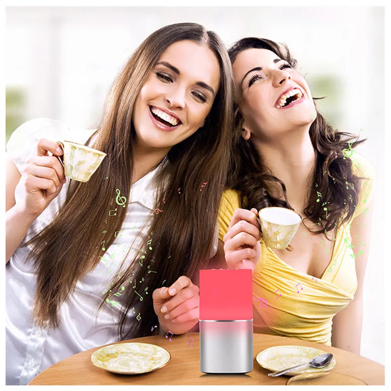 Touch Ambience Light Bluetooth Speaker Card-Inserting Gift Creative Small Speaker Led Bluetooth Speaker