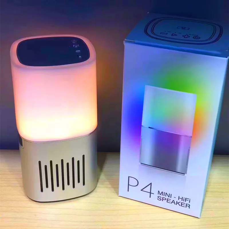 Touch Ambience Light Bluetooth Speaker Card-Inserting Gift Creative Small Speaker Led Bluetooth Speaker