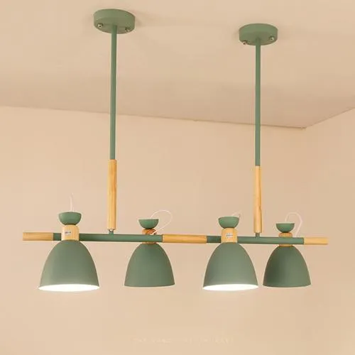 Tulip Wood and Metal Ceiling Pendant Lights