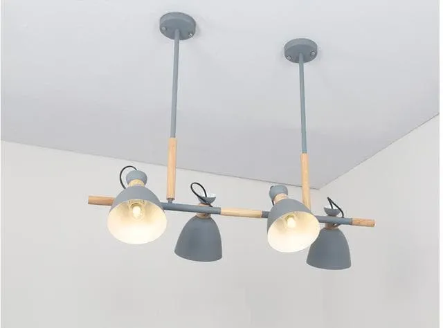 Tulip Wood and Metal Ceiling Pendant Lights