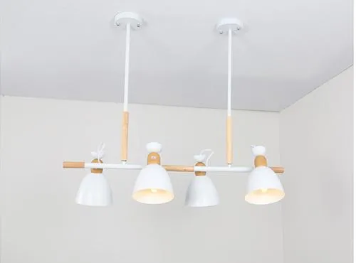 Tulip Wood and Metal Ceiling Pendant Lights