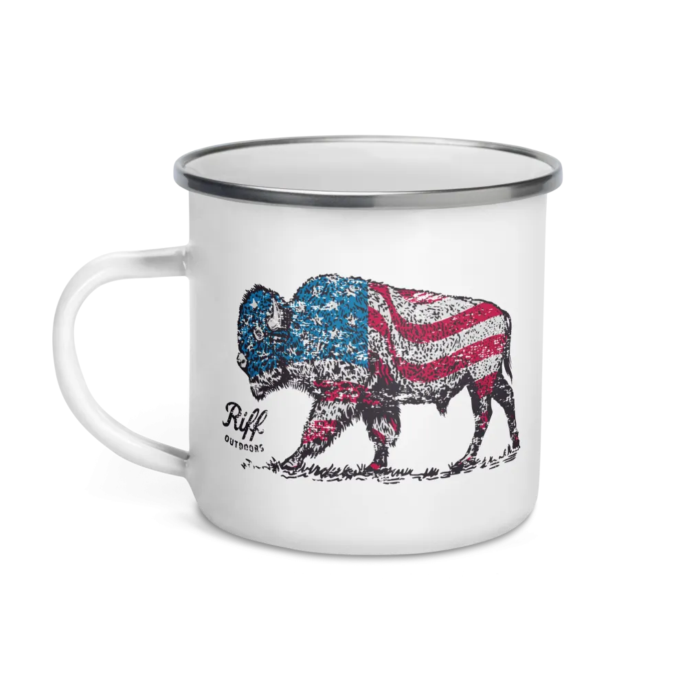 USA Bison Camping Mug
