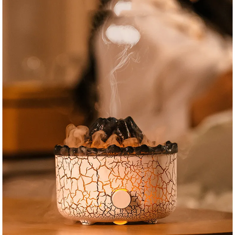 Volcano Humidifier Aromatherapy Machine Spray Jellyfish Air Flame Humidifier Diffuser