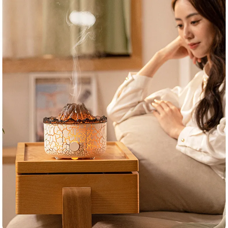 Volcano Humidifier Aromatherapy Machine Spray Jellyfish Air Flame Humidifier Diffuser
