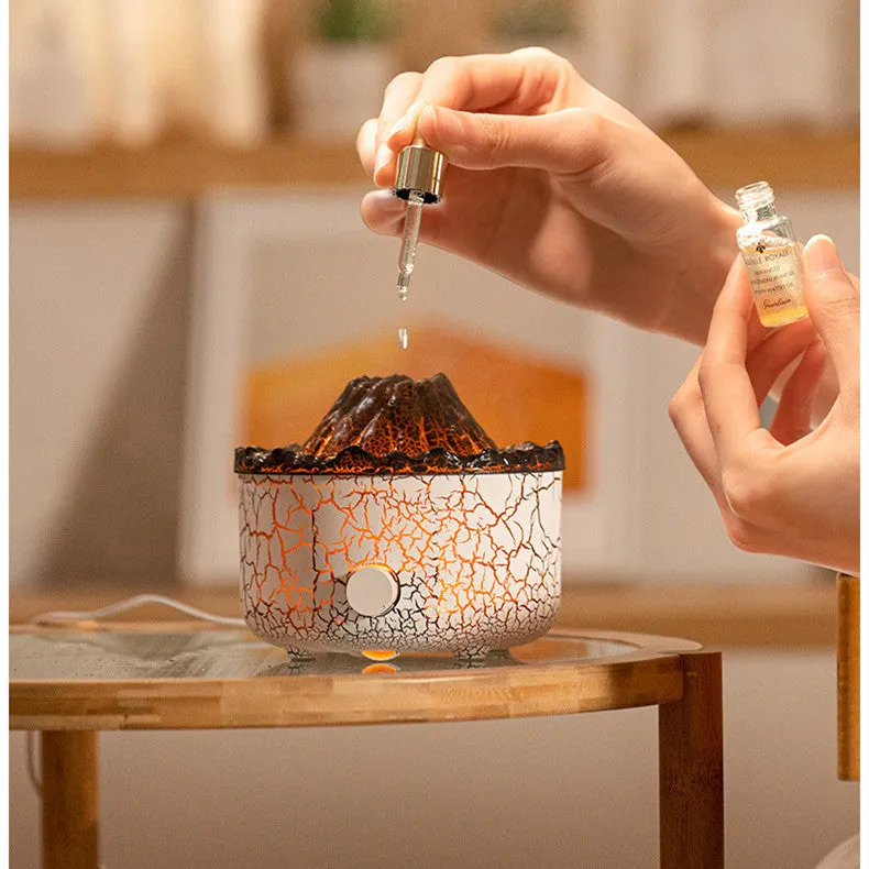 Volcano Humidifier Aromatherapy Machine Spray Jellyfish Air Flame Humidifier Diffuser