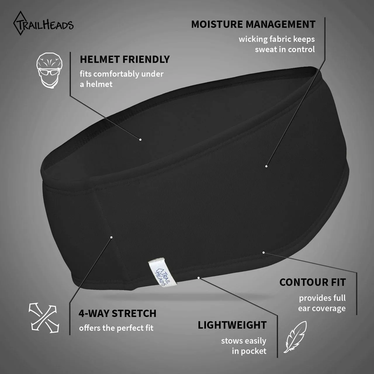 Winter Running Headband: Pink Reflective