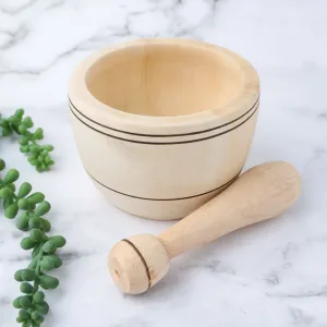 Wooden Mortar and Pestle
