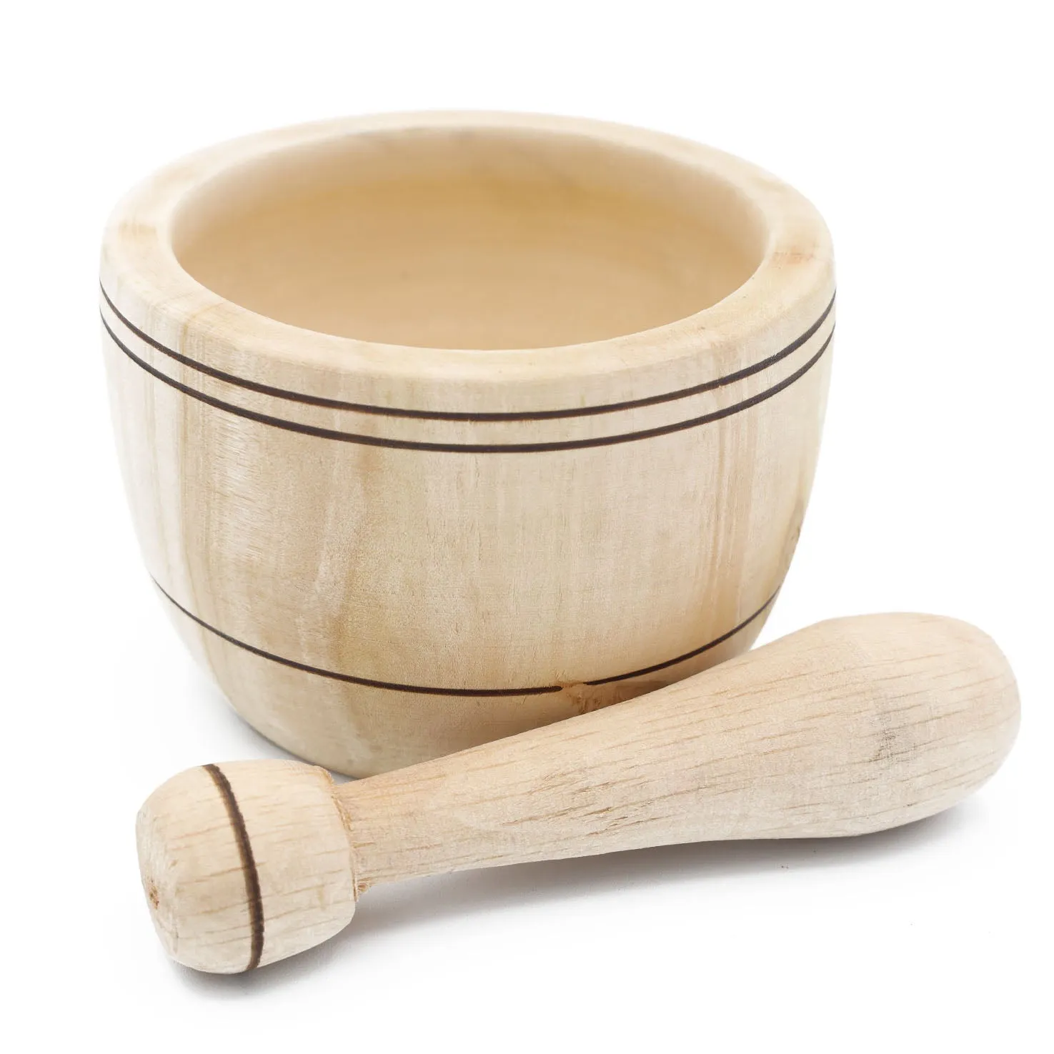 Wooden Mortar and Pestle
